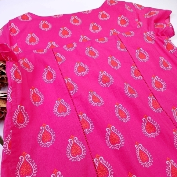 Vineyard Vines Pink Light Cotton Lined Dress Sz 4 - Picture 7 of 11